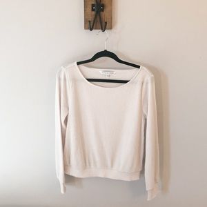 💙 Cupcakes and Cashmere Cream Ribbed Top